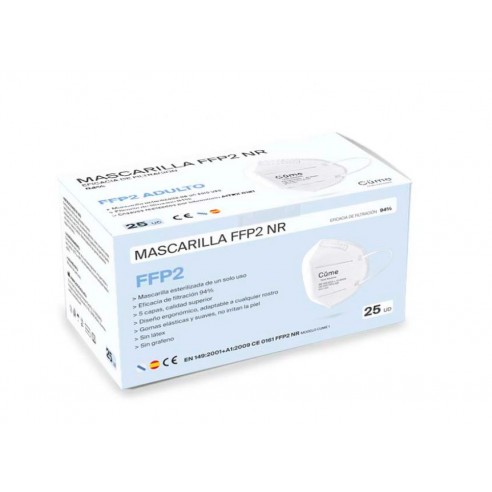 Mascarilla FFP2 ULTRA PROTECCIÓN CUME - (Caja 25 ud, Emb. individual)