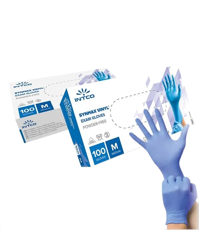 GUANTES DE NITRILO INTCO TALLA L | CAJA DE 100 UNIDADES