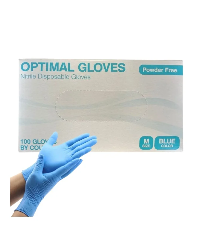 GUANTES DE NITRILO OPTIMAL GLOVES | TALLA S Y TALLA M | CAJA DE 100 UNIDADES