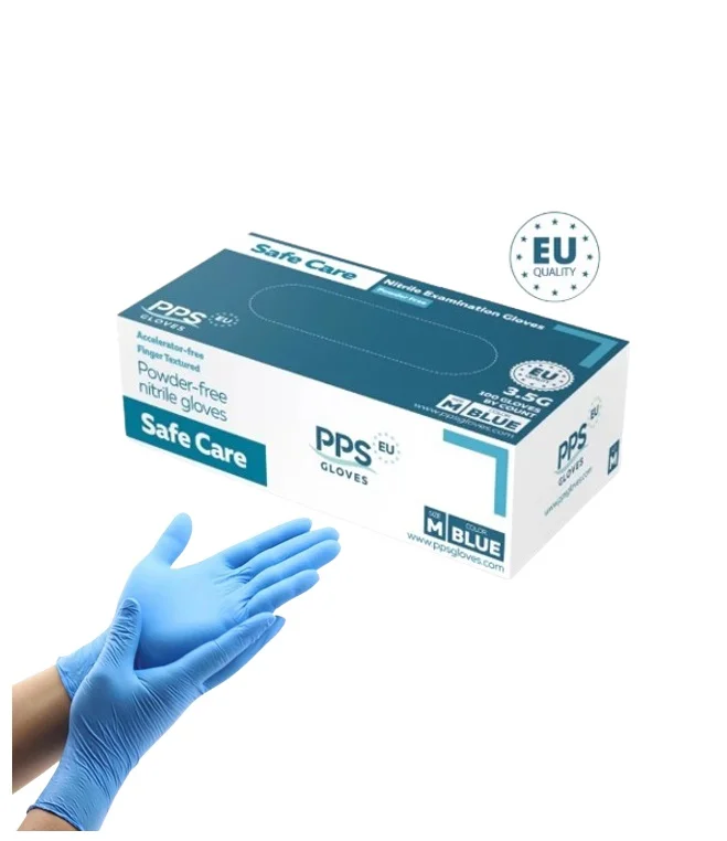 GUANTES DE NITRILO PPS SAFE CARE TALLA XL | CAJA DE 100 UNIDADES