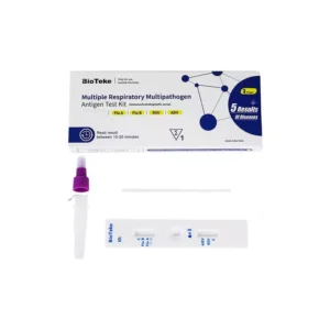 TEST BIOTEKE 5 EN 1 ( COVID-19, Influenza A/B, ADV y VRS.) | HISOPO NASAL | CAD: 22-10-2027