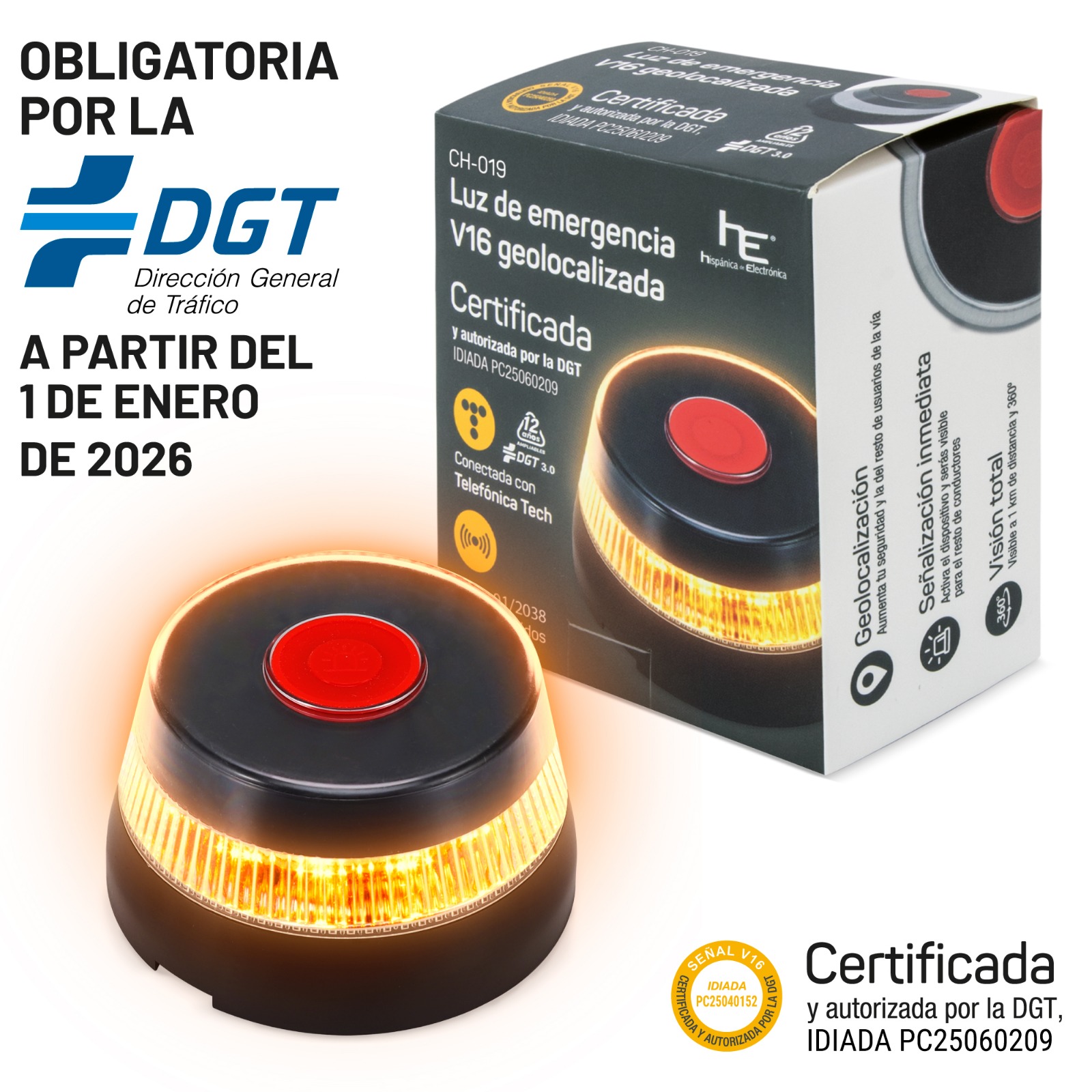 Luz Emergencia V16 Geolocalizada