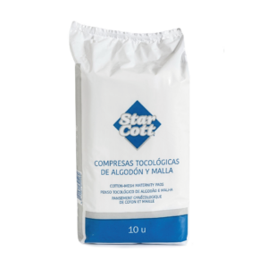 Compresas Tocológicas de Algodón y Malla