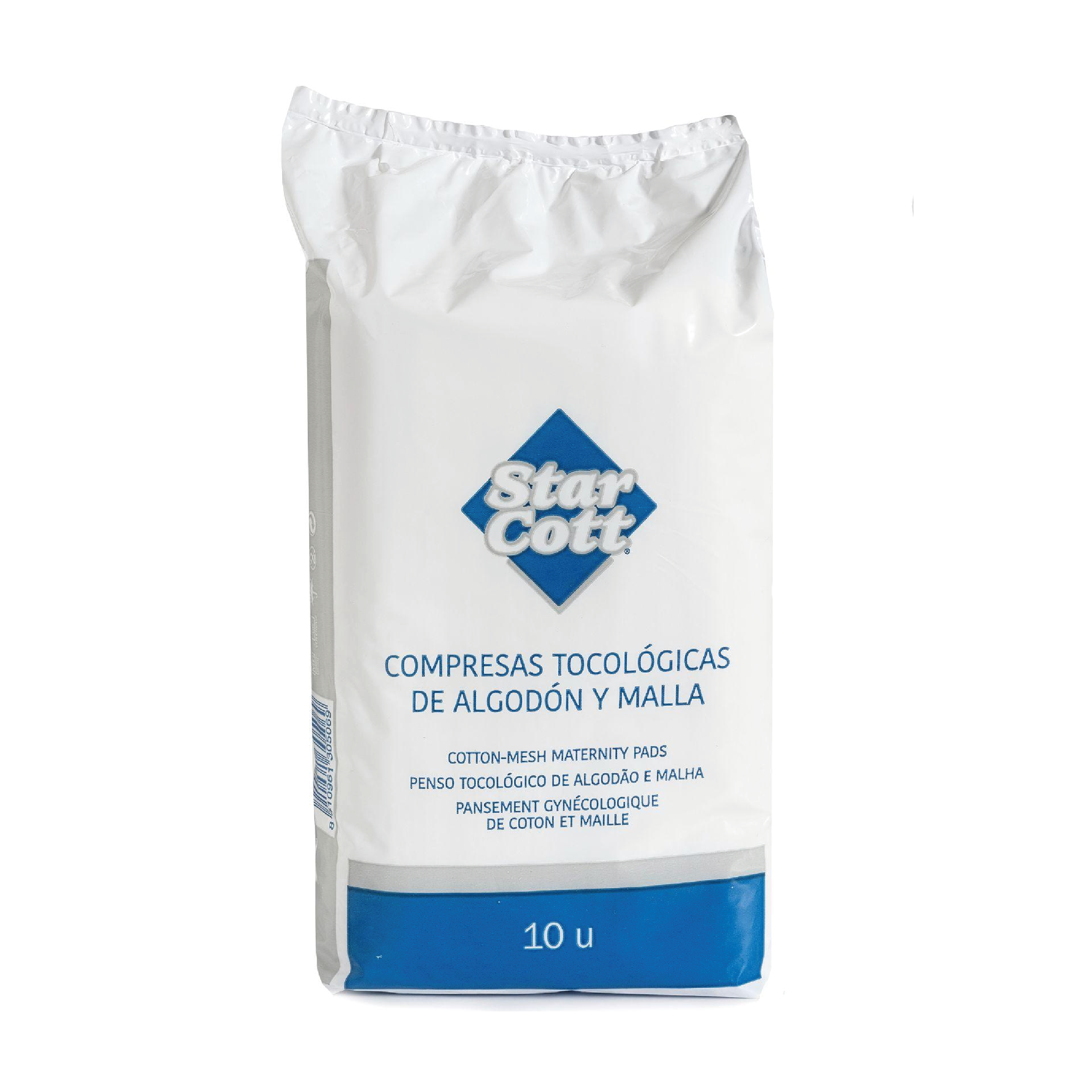 Compresas Tocológicas de Algodón y Malla