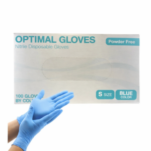 GUANTES DE NITRILO SIN POLVO | TALLA S | CAJA DE 100 UNIDADES