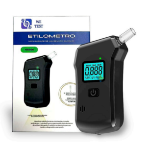 Etilómetro Alcoholímetro Digital Portátil Probador de Alcohol con 5 Boquillas Desechables y Linterna LED