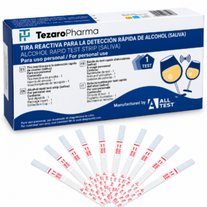 Prueba Rápida de Alcohol en Saliva en Tira Reactiva |  AllTest  | CAD: 07-2028